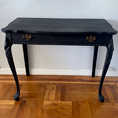 black hallway table